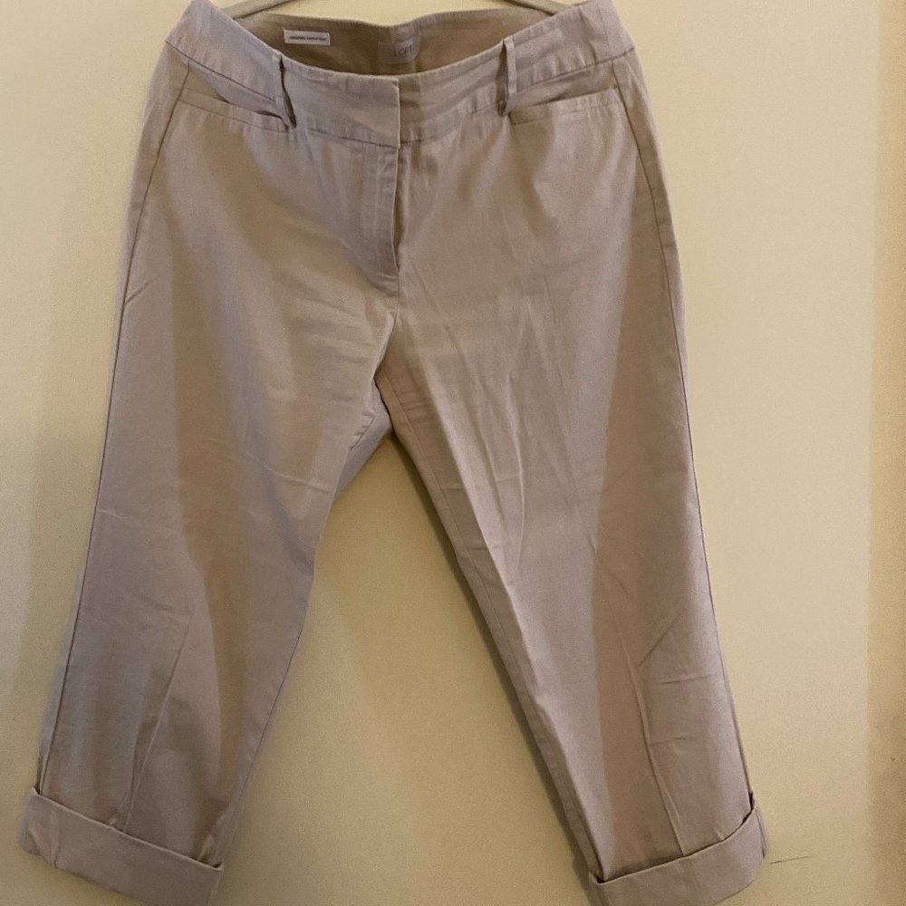Loft 'Original Ankle' Khaki Pant - Size 12